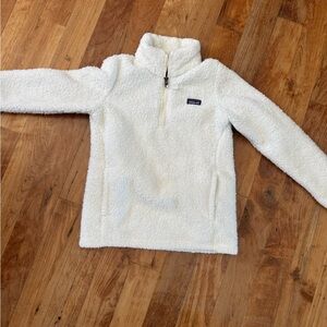 Patagonia Youth White Fleece Jacket